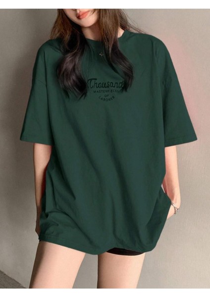 Kadın Thousand Baskılı Oversize T-Shirt