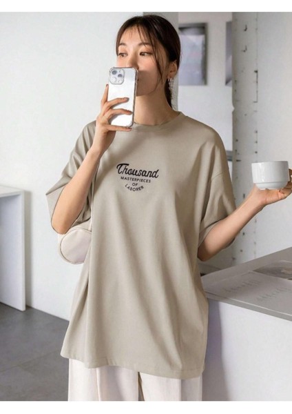 Kadın Thousand Baskılı Oversize T-Shirt