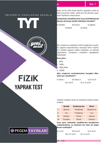 TYT Fizik Yaprak Test