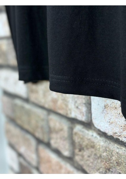 Erkek Yılan Baskılı Oversize Bisiklet Yaka T-Shirt