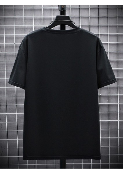 Erkek Believe Baskılı Oversize T-Shirt