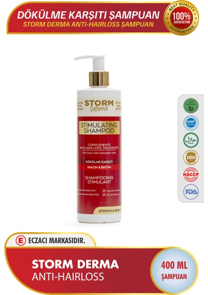 Storm Derma Stımulating Shampoo Niacın - Biotın Dökülme Karşıtı 400 ml