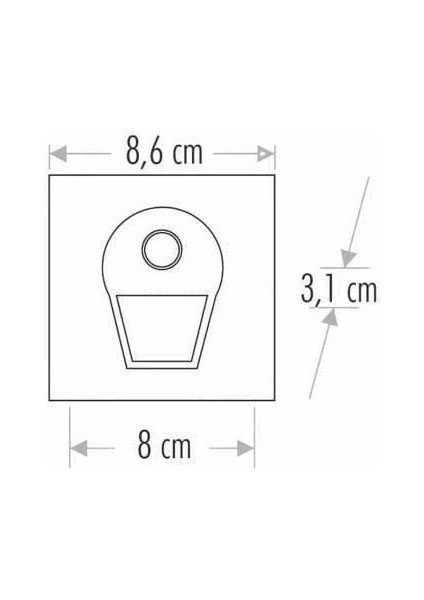 CT-5170 1 Watt Füme Kasa Sensörlü Koridör Armatürü Beyaz fiyatları