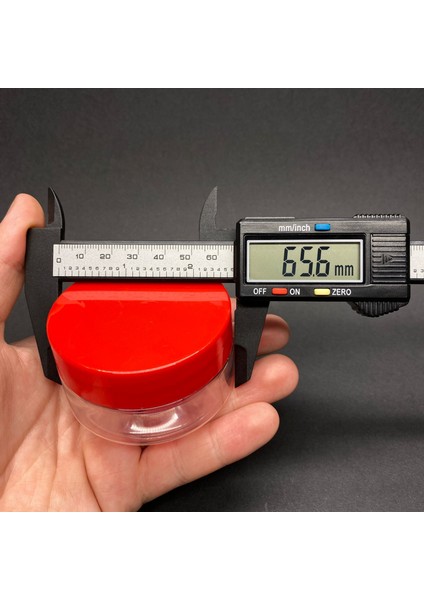 50 ml Kırmızı Kapaklı Iç Tıpalı Pet Kavanoz , 50 cc Plastik Krem Kavanozu x 6 Adet modelleri