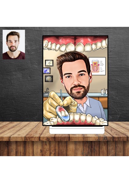 Diş Doktoru Dentist Karikatür Figürü,sevgiliye Hediye,doğum Günü Hediyesi