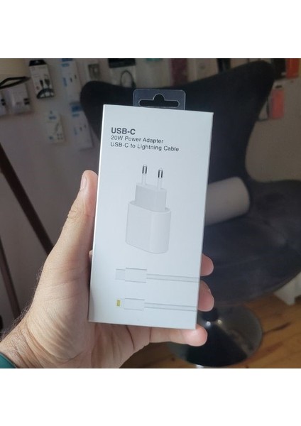 iPhone Uyumlu 20WATT Usb-C 11/11PRO 14/14PROMAX Uyumlu Yeni Nesil Typc Girişli Hızlı Adaptör-1m Kablo