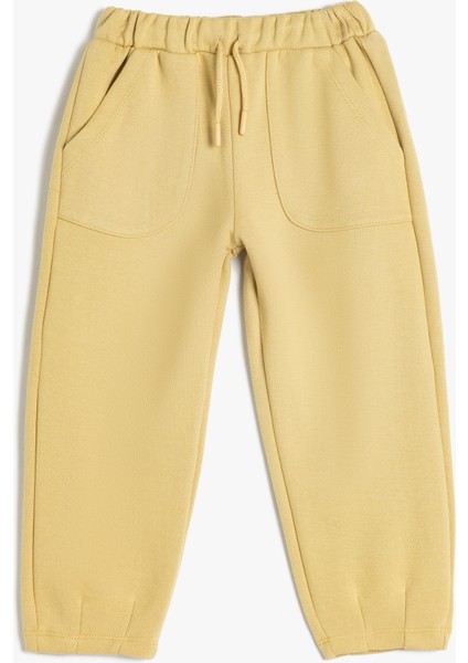 Basic Jogger Eşofman Altı Beli Bağlamalı Cep Detaylı Pamuklu