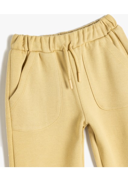 Basic Jogger Eşofman Altı Beli Bağlamalı Cep Detaylı Pamuklu modelleri