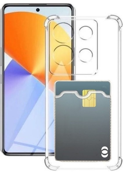 Infinix Note 30 Pro 4g Kılıf Setra Kartlıklı Kamera Korumalı Silikon Şeffaf