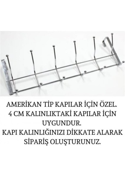 Krom Misketli Kapı Arkası Amerikan Askı