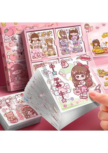 15 Sayfa Sticker Çıkartma Su Geçirmez Kız Sanrio Kawaii- Bilgisayar Telefon Defter Etiketi modelleri