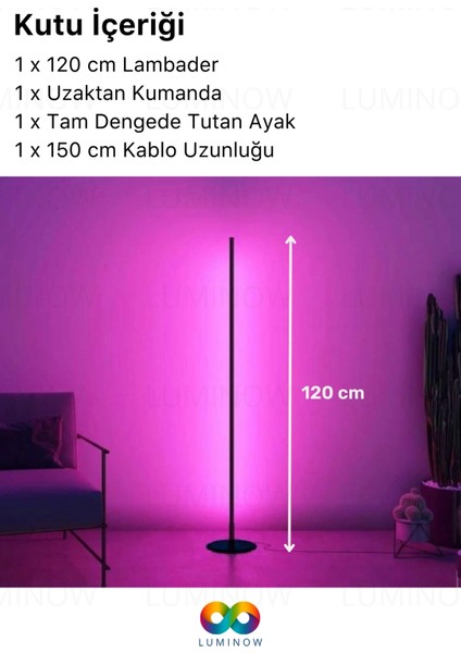 Yeni Nesil Full Renk LED Rgb Stick Animasyonlu Uzaktan Kumandalı Aydınlatma Sistemi Köşe Lambader Oda Gece Lambası Aplik Abajur Dekoratif