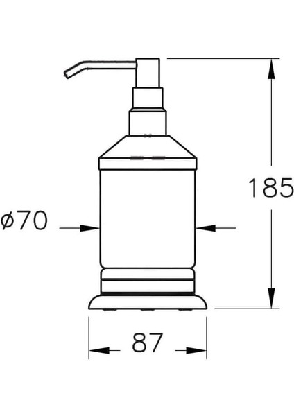 Base 300 Krom Sıvı Sabunluk A44143