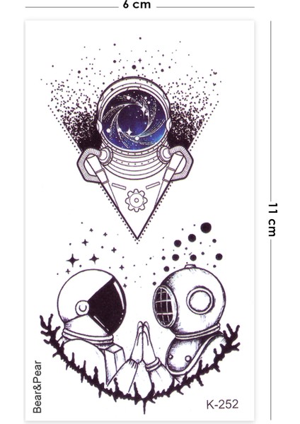 Astronot Dövmesi Çift Dövmesi Minimal Tattoo fiyatları