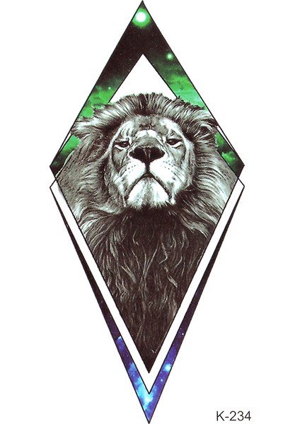 Neon Aslan Geçici Dövme Neon Lion Tattoo fiyatları
