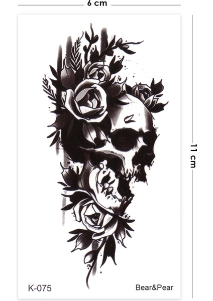 Kurukafa Geçici Dövme Çiçek Dövmesi fiyatları