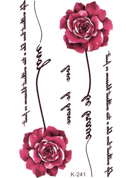 Yazılı Çiçek Dövmesi Minimal Flower Tattoo