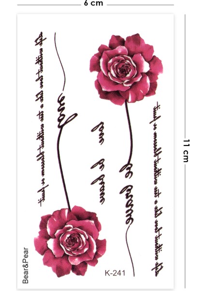 Yazılı Çiçek Dövmesi Minimal Flower Tattoo fiyatları