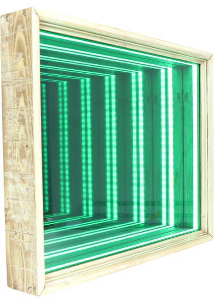 Ahşap Çerçeveli Rgb LED Sonsuz Ayna – Modern ve Şık Dekorasyon Ürünü indirimleri