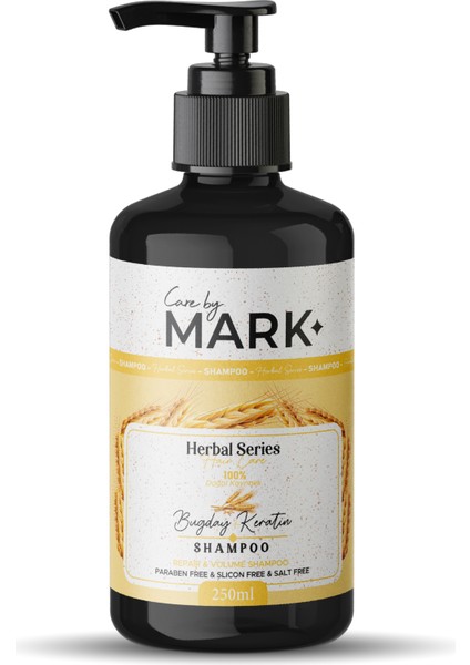 Carebymark Doğal Kaynaklı Buğday ve Keratin İçeren - Paraben Silicon Salt Free - Saç Bakım Şampuanı 250 ml