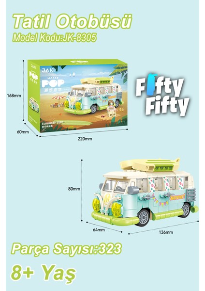 Jaki Maker Pop Tatil Otobüsü -JK8305(323 Parça) Oyuncak Yapım Seti