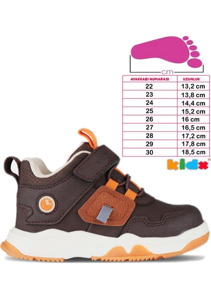 Getto Hafif ve Esnek Ortopedik Çocuk Outdoor Bot Kahverengi