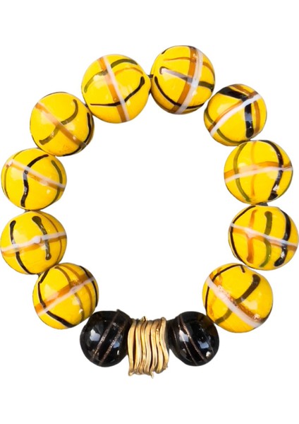 Ajaccio Bracelet El Yapımı Hint Cam Boncuk Bileklik