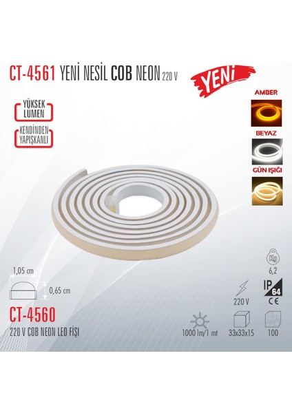 CT-4561 Yeni Nesil Cob Neon