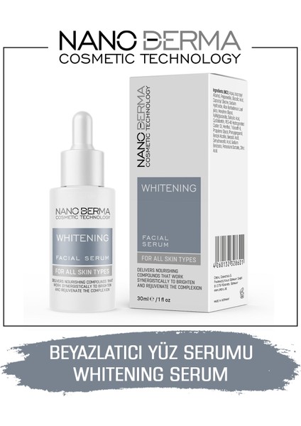 Yüz Beyazlatıcı Serum Aydınlatıcı Serum Whitening Serum 30 ml