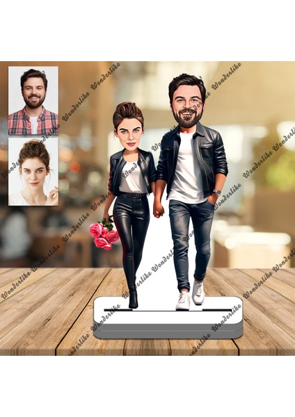 Yakın Arkadaş-Sevgili 3D Ahşap Biblo,sevgiliye Hediye,doğum Günü Hediyesi