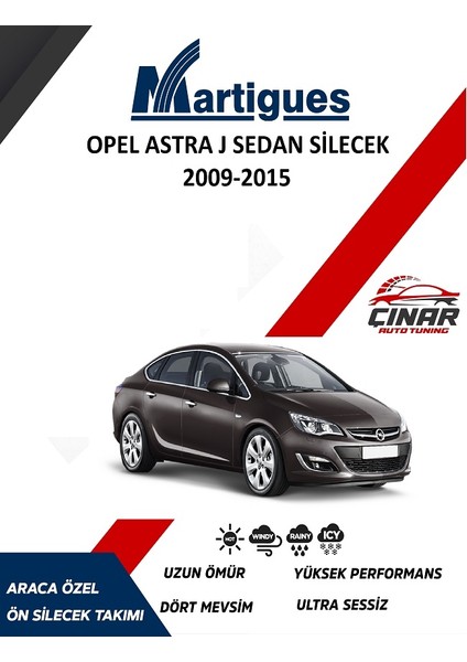 Opel Astra J 2014 Model Araca Özel Muz Silecek Sürücü Taraf 700MM Yolcu Taraf 600MM