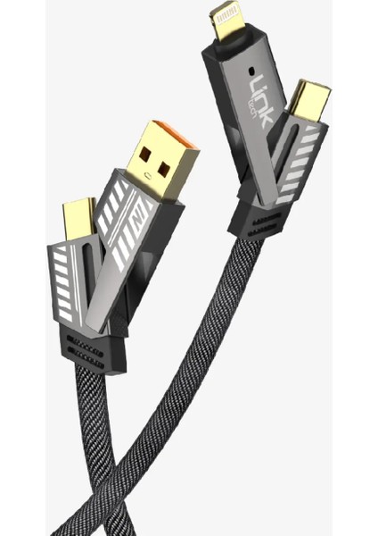 K474 Mecha Stil 120CM 100W 4'lü Hızlı Şarj Kablosu