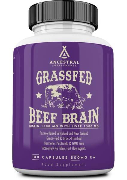 Grass Fed Beef Brain 500 Mg 180 Kapsül