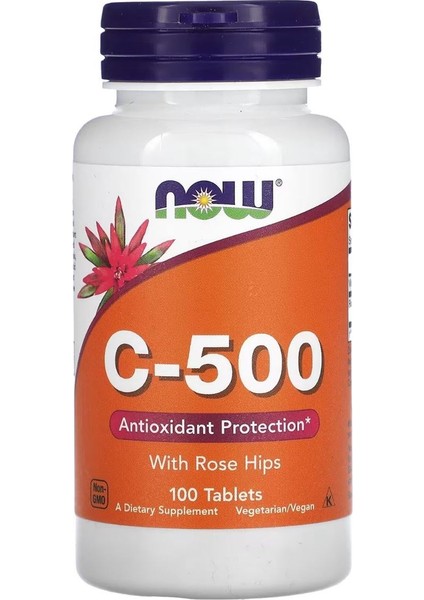 Now Foods, C-500 With Rose Hips, 100 Tablet