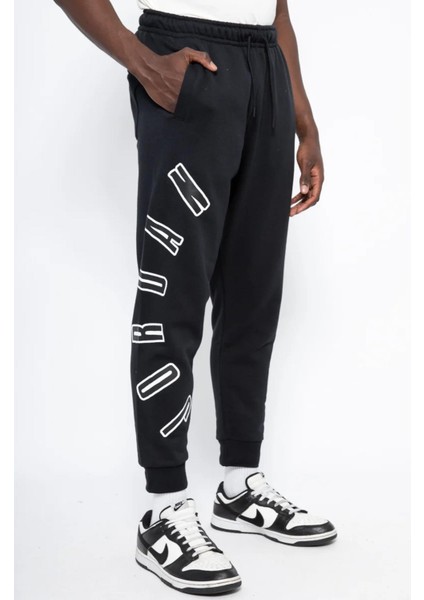 Jordan Flight Mvp Hbr Fleece Standart Fit Kesim Siyah Erkek Eşofman Altı
