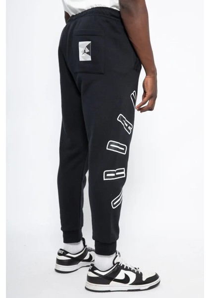 Jordan Flight Mvp Hbr Fleece Standart Fit Kesim Siyah Erkek Eşofman Altı