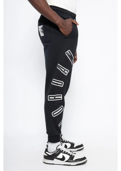 Jordan Flight Mvp Hbr Fleece Standart Fit Kesim Siyah Erkek Eşofman Altı