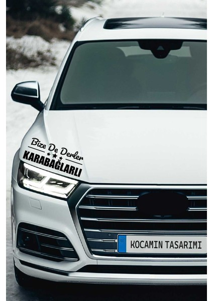 Izmir Karabağlar Siyah Araç Sticker 40X15 cm Bize De Derler Karabağlarlı Özel Tasarım Oto Sticker modelleri