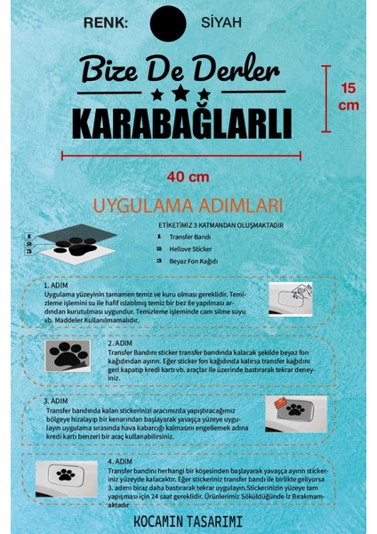 Izmir Karabağlar Siyah Araç Sticker 40X15 cm Bize De Derler Karabağlarlı Özel Tasarım Oto Sticker indirimleri