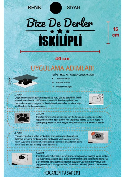 Çorum Iskilip Siyah Araç Sticker 40X15 cm Bize De Derler Iskilipli Özel Tasarım Oto Sticker indirimleri