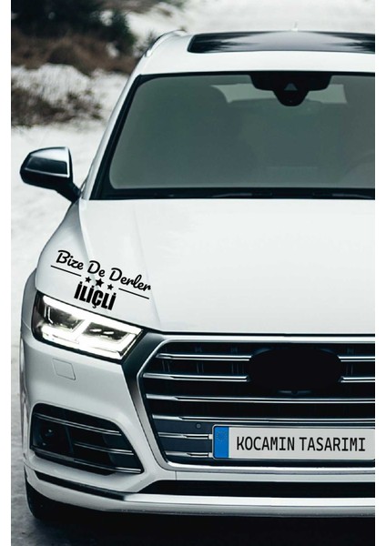 Erzincan Iliç Siyah Araç Sticker 40X15 cm Bize De Derler Iliçli Özel Tasarım Oto Sticker modelleri
