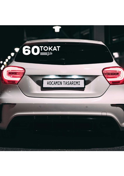 Tokat 60 Plaka Kodlu Beyaz Araç Sticker Zile Ilçe Yazılı Özel Tasarım 40X8 cm Şehir ve Ilçe Temalı Kaliteli Sticker fırsatları