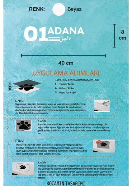Adana 01 Plaka Kodlu Beyaz Araç Sticker Feke Ilçe Yazılı Özel Tasarım 40X8 cm Şehir ve Ilçe Temalı Kaliteli Sticker indirimleri