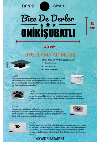 Kahramanmaraş Onikişubat Siyah Araç Sticker 40X15 cm Bize De Derler Onikişubatlı Özel Tasarım Oto Sticker indirimleri