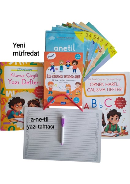 Anetil 1. Sınıf İlk Okuma Yazma Seti yeni müfredat 4 lü set