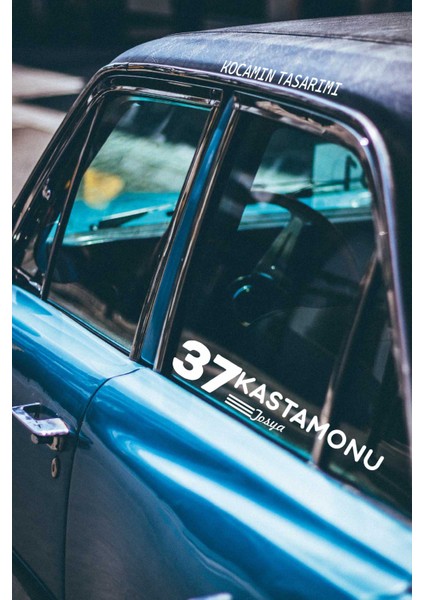 Kastamonu 37 Plaka Kodlu Beyaz Araç Sticker Tosya Ilçe Yazılı Özel Tasarım 40X8 cm Şehir ve Ilçe Temalı Kaliteli Sticker modelleri
