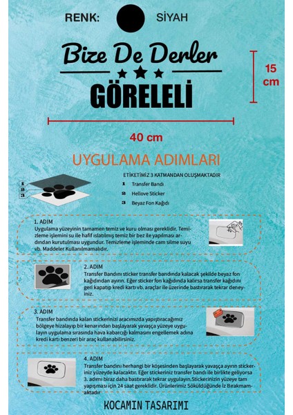 Giresun Görele Siyah Araç Sticker 40X15 cm Bize De Derler Göreleli Özel Tasarım Oto Sticker