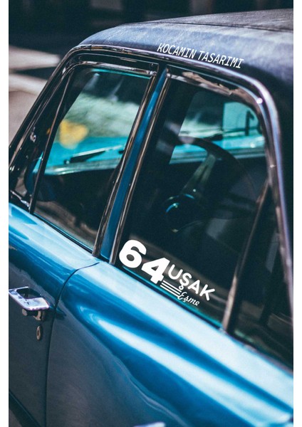 Uşak 64 Plaka Kodlu Beyaz Araç Sticker Eşme Ilçe Yazılı Özel Tasarım 40X8 cm Şehir ve Ilçe Temalı Kaliteli Sticker modelleri