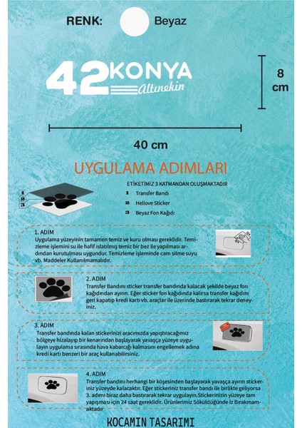 Konya 42 Plaka Kodlu Beyaz Araç Sticker Altınekin Ilçe Yazılı Özel Tasarım 40X8 cm Şehir ve Ilçe Temalı Kaliteli Sticker indirimleri