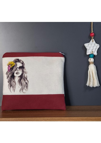 Iki Tarafı Baskılı Küçük Boy El Çantası